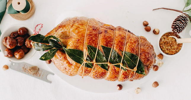 Roasted Duck Ballotine stuffed with Fig & Hazelnut