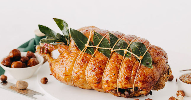 Roasted Duck Ballotine stuffed with Fig & Hazelnut