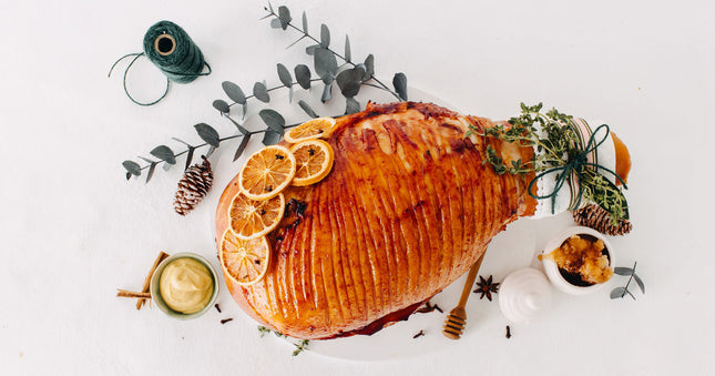 Glazed Honey & Mustard Champagne Ham